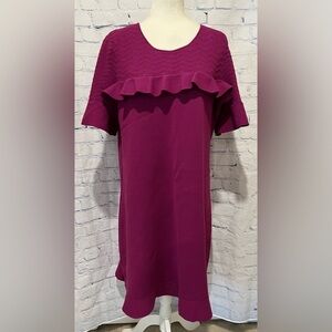 Ann Taylor knitted bodycon fitted dress round neck business casual XL